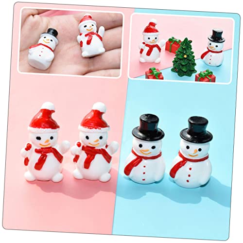 Toyvian 30Pcs Mini Snowman Rustic Table Decor Dining Room Table Decor Resin Crafts Diy Snow Globes Snowmen Figures Christmas Embellishments Resin Snowman Craft Mini Snowman Ornaments Red #TOP5