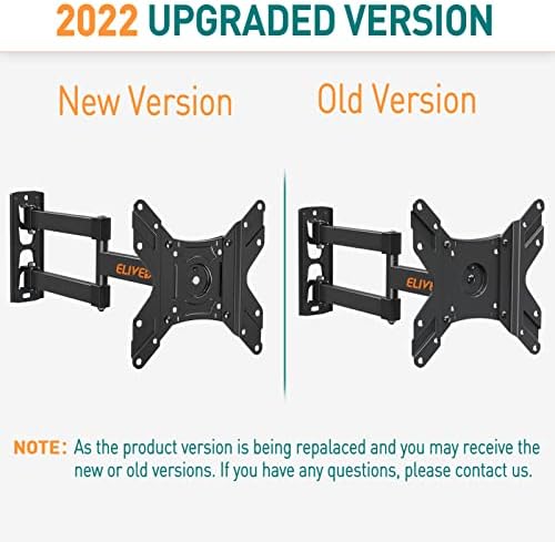 ELIVED Tilt Swivel TV Bracket for Most 14 - 40 Inch LED, LCD, OLED Flat / Curved TVs with Max VESA 200x200mm up to 15KG, Full Motion TV Wall Bracket with Articulating Arm, Monitor Wall Mount EV013