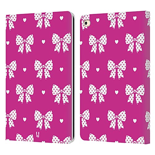 Carcasa de cuero tipo libro con soporte y patrones de cinta para iPad 9.7