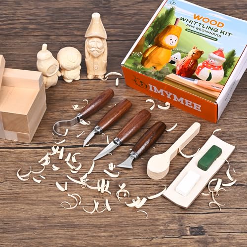 Imymee Wood Whittling Kit For Beginners-Complete Whittling Set With 4Pcs Wood Carving Knives & 8Pcs Basswood Wood Blocks-Perfect Wood Carving Kit Set-Includes Wood Carving Tools For Adults And Kids thumb #5