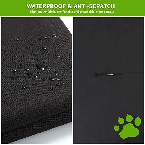 PETTOM Hundedecke Auto Rückbank, Sitzabdeckung Auto Hund mit Hundegurt Wasserdicht, Autoschondecke für Haustier Kofferraum Kratzschutz 142x119cm