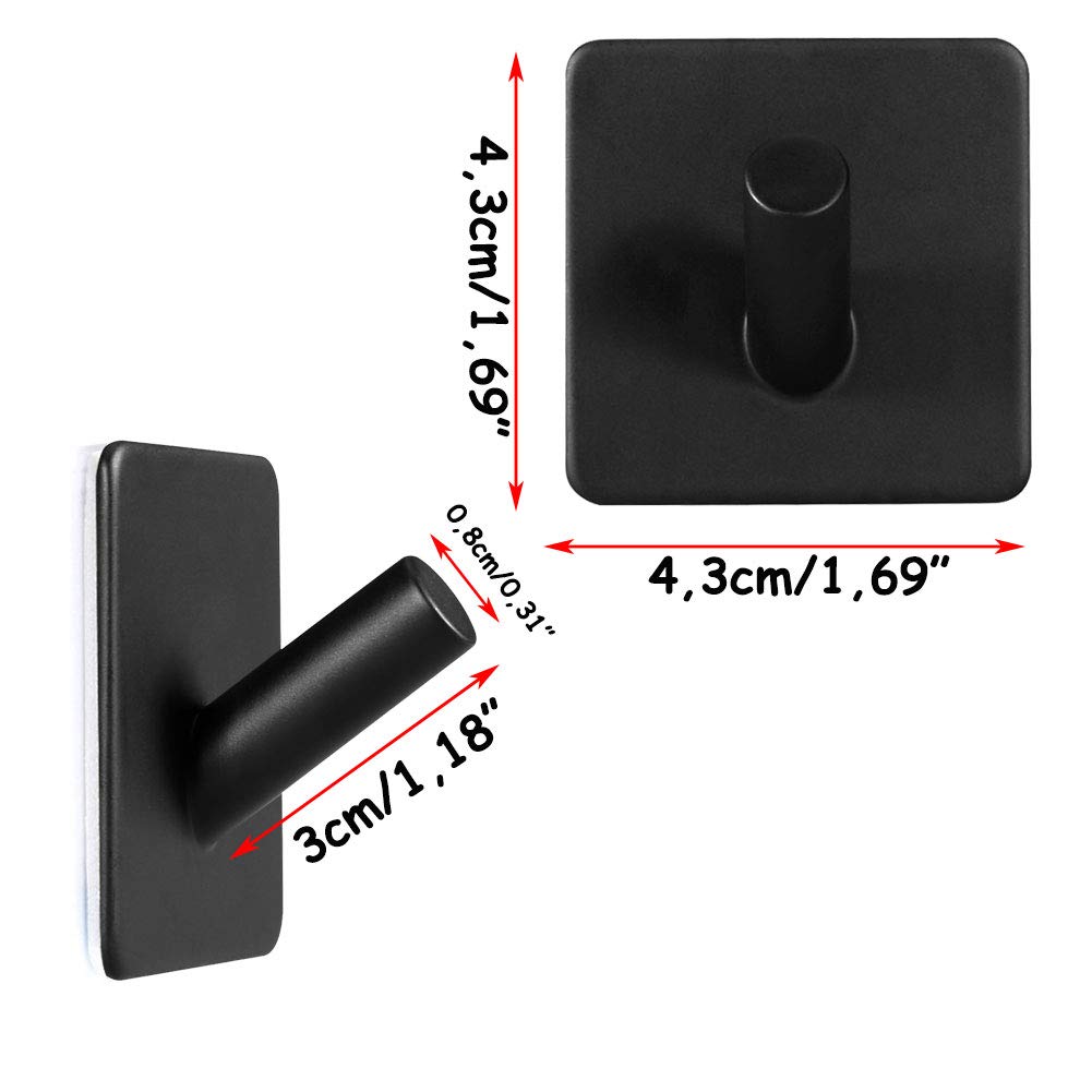 4PCS Crochet Adhesif Mural, Crochet Ventouse, Patere Murale Sans Percer, Porte Manteau Mural Pour Cuisine, Salle De Bains, Caravane | Leroy Merlin