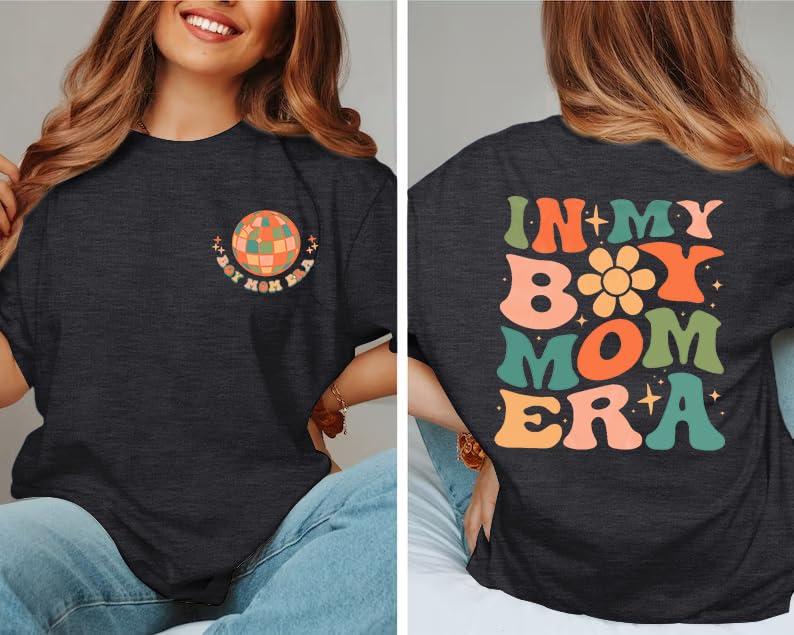 Boy Mom Shirts Mama Tops : Women Oversized Mama Graphic Tees Mom Tshirt Tops4