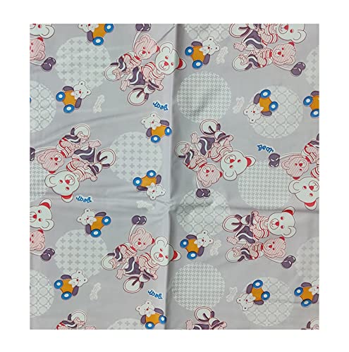 Image of Baby Plastic Sheet,PVC Sheet for Kids,Rubber Sheet for Babies,Bed Wetting Protector(90 x 135 cm) (Purple Bear)