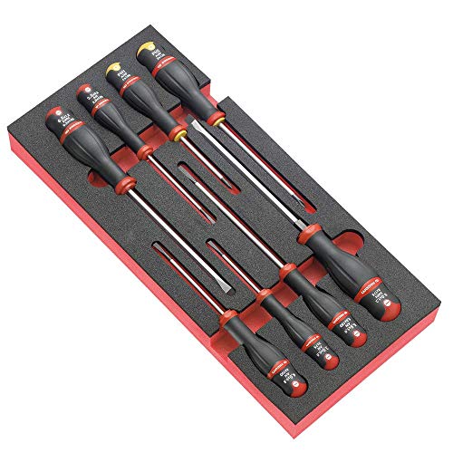 FACOM - Module Mousse de 9 Tournevis PROTWIST - MODM.AT4 - Mousse Haute Densité Bicolore - Visualisation Immédiate des Outils Manquants - Résistance aux...