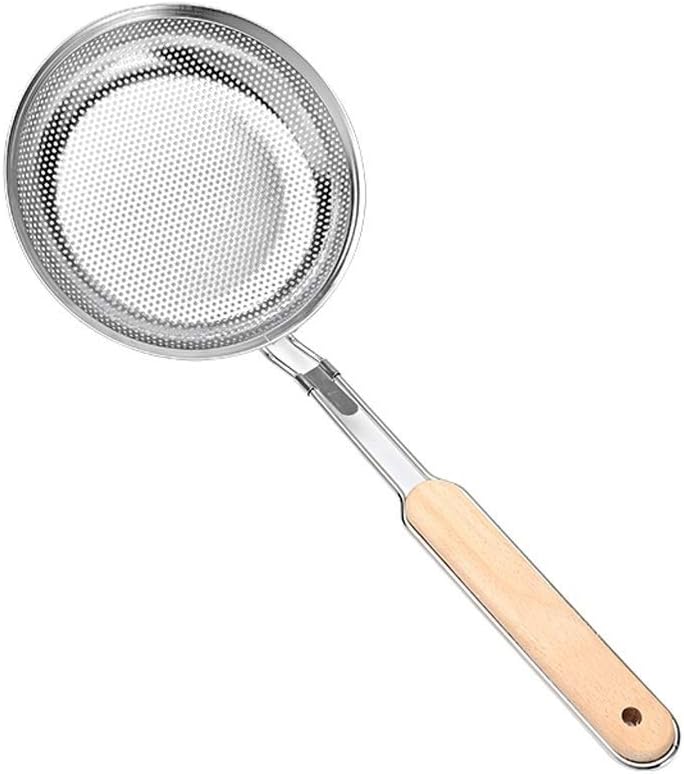 Strainers Stainless Steel Skimmer Strainer Fine Mesh Strainer Hot Pot Skimmer Spoon Food Strainer with Long Handle Colander Cooking Tools Strainer Set (Size : A) ()