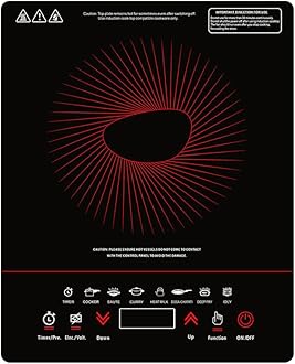 By Stovekraft Acer Plus 1800 Watt Induction Cooktop with Feather Touch Control, Induction Stove comes with 7 Preset Menus, Timer and Auto-Shut Off features (Black)