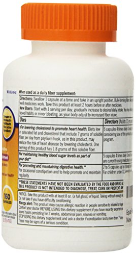 Equate Fiber Therapy, For Regularity Fiber Supplement Capsules, 160-Count Bottle - Image 3