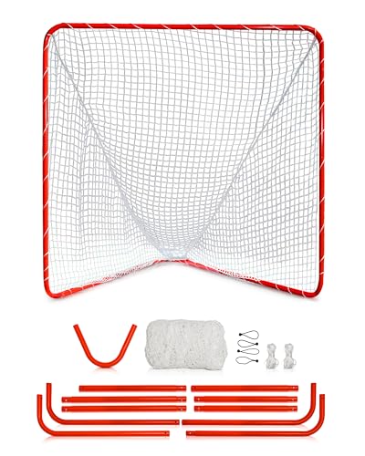 Velocity Lacrosse Goal - Portable Steel Frame With Black Net, Perfect For Youth And Adult Training thumb #1