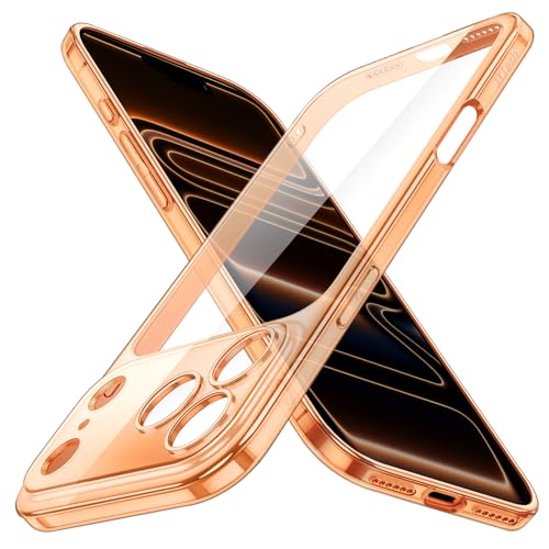 JETech Slim Case for iPhone 17 Pro Max 6.9-Inch with Camera Lens Full Protection, Ultra-Thin Lightweight Clear Minimalist Protective Phone Cover (Orange)