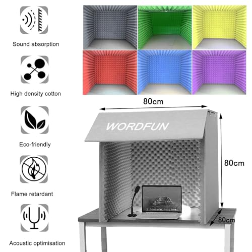 Cabine de studio à domicile pliable pour un podcasting fluide à la maison