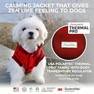 Louie-de-Coton-Made-in-USA-Calming-Polartec-Thermal-Pro-Fleece-Jackets-for-Small-Dogs-Recycled-Stretchy-Quick-Dry-Snaps-for-Easy-On-and-Off-Leash-Hole-and-D-Ring-Thick-Coat-with-Hood-Medium-Red - Cucciolini Doodles   Louie-de-Coton-Made-in-USA-Calming-Polartec-Thermal-Pro-Fleece-Jackets-for-Small-Dogs-Recycled-Stretchy-Quick-Dry-Snaps-for-Easy-On-and-Off-Leash-Hole-and-D-Ring-Thick-Coat-with-Hood-Medium-Red