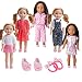 WYHTOYS 5PCS Doll Clothes and Shoes Set for 14 inch 14.5 inch American Girl Doll Wellie Wishers Willa Dolls