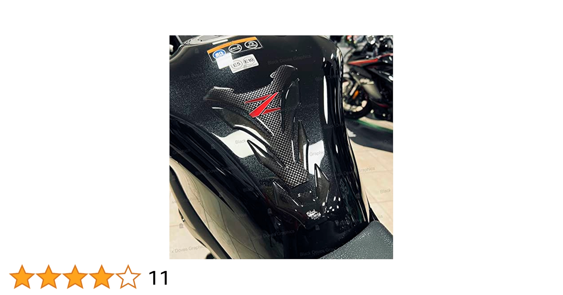 Aufkleber Tankpad Motorrad 3D Harz Kompatibel Mit Kawasaki Z750 Und Z1000 Gold