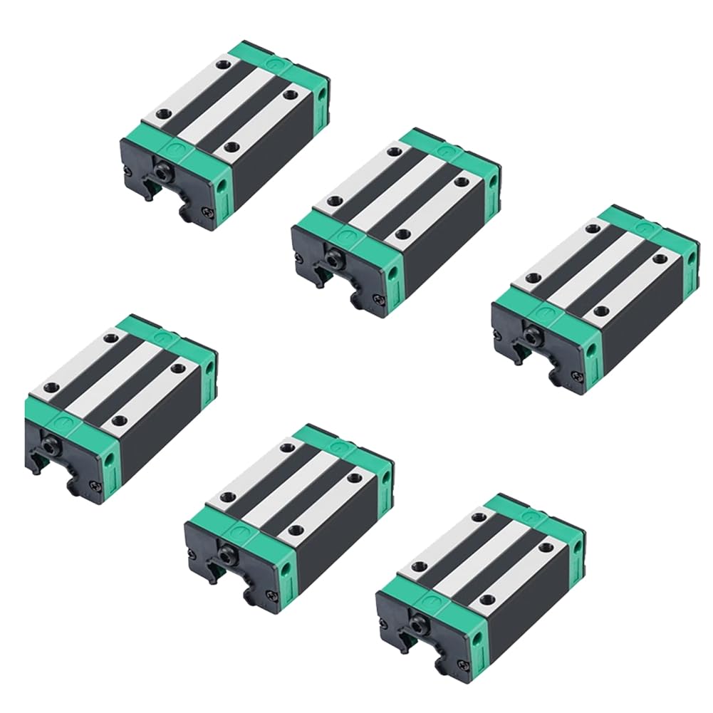 Xnuiasqe Hgh20ca Linear Slider Bearing Hgh20ca Linear Guide Slider Block For Hgr20 High Assembly Cnc Linear Guide 6Pcs