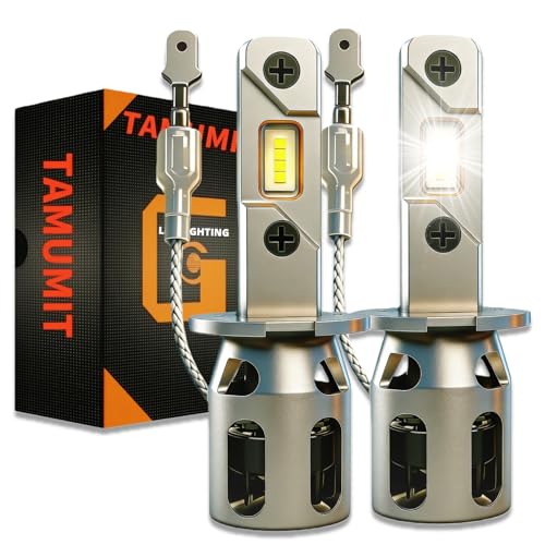 TAMUMIT Latest Upgraded H3 Bulb, 6500K White 20000LM Super Bright,
