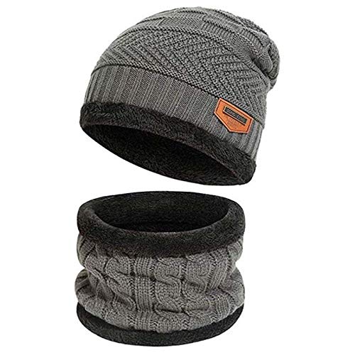 Bizarro.in Winter Woolen Cap, Neck Warmer Scarf for Men and Women| Beanie Style| 2 Piece Set| Warm Winter Neck Scarf,caps Suitable for Boys and Girls|Stylish