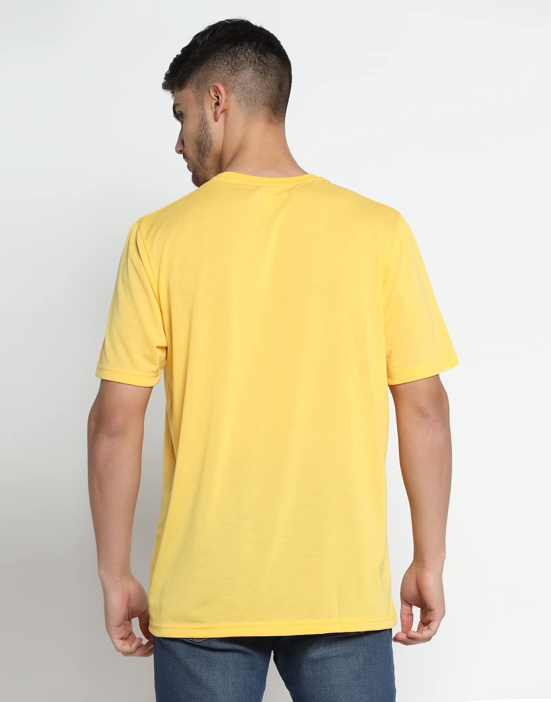 INKKR Camiseta estampada multicolor con cuello redondo para hombre (paquete de 2)