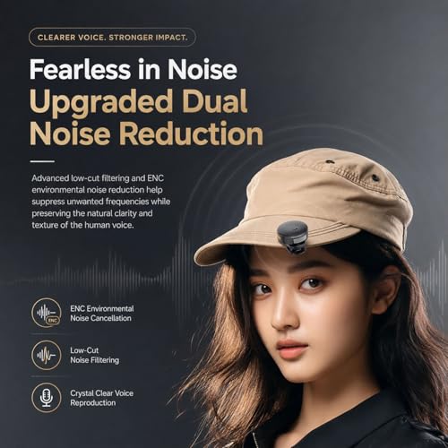 Image of EMBOX Mic Wireless with Type-C & Lightning, Wireless Dual Mic for YouTube Recording, 2.4GHz Wireless Microphone with Noise Cancellation, 20m Range, 6H Battery, Magnetic Clip (Q8)