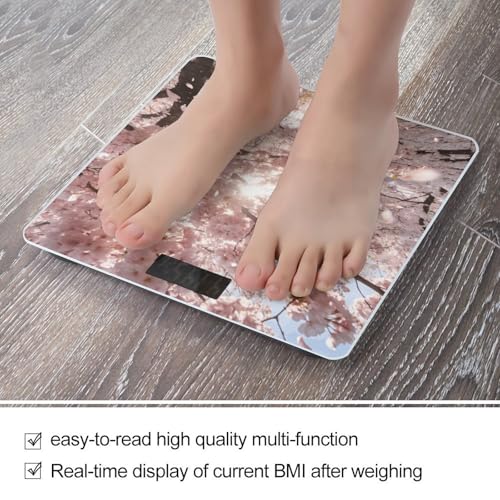 Báscula digital de baño color rosa con plataforma de vidrio templado miniatura 5