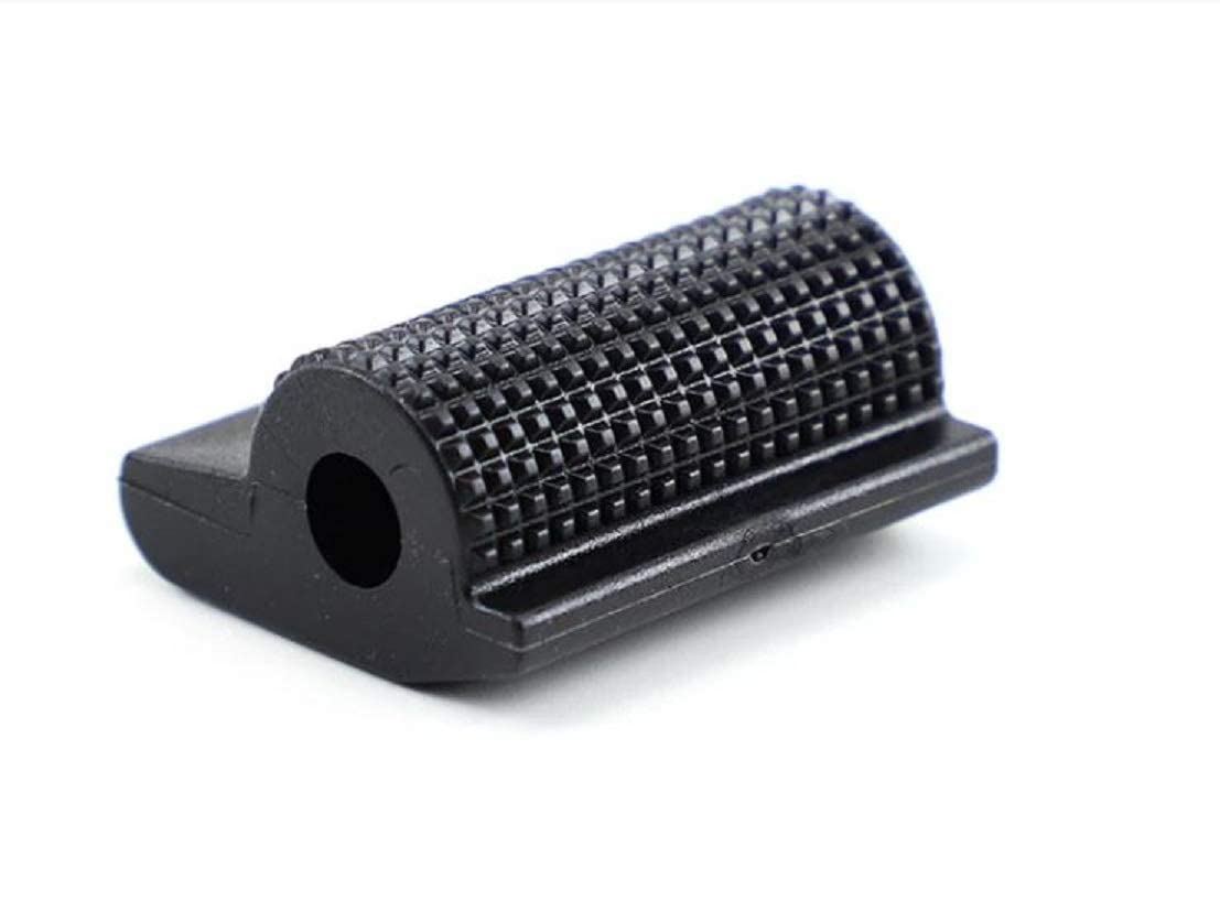 Universal Motorcycle Shift Gear Lever Pedal Rubber Cover Shoe Protector Peg Toe Gel Sleeve (Black Finish), Metal;Rubber