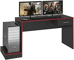 Mesa para jogos online GAMER cor Preto/Vermelho - Artely