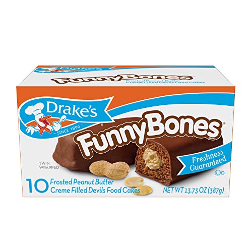 Drake's Variety Pack, 1 Box Each Of Coffee Cakes, Devil Dogs, Pound Cakes, Ring Dings, and Funny Bones, 40 Piece Assortment