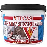 VITCAS 4Kg Tub Rapidcas Cement – Sets in 30 Minutes – Easily Repairs Cracks on Walls & Floors, Ponds & Pools – Fast, Strong & Easy To Use