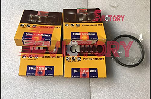 Ensemble de segments de piston pour moteur d'excavatrice MITSUBISHI K4D