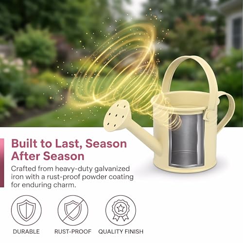 Image of DOITOOL Small Metal Watering can for Kids Pink Mini Flower Watering Pot with Long Spout Portable for Indoor and Outdoor Plant Care