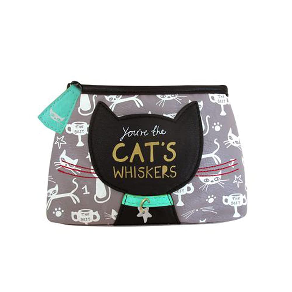 HOUSE OF DISASTERMake-up Bag for Handbag Cosmetics Bag Pencil Case with Zip, Daydream Cat, 18 x 11.5 cm