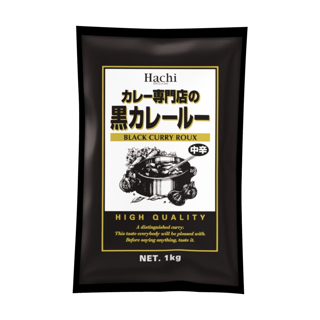 お得サイズ～ハチ食品 カレー専門店の黒カレールー 中辛 1Kg×4袋 Amazon | ハチ食品 カレー専門店の黒カレールー 中辛 1㎏ | ハチ食品