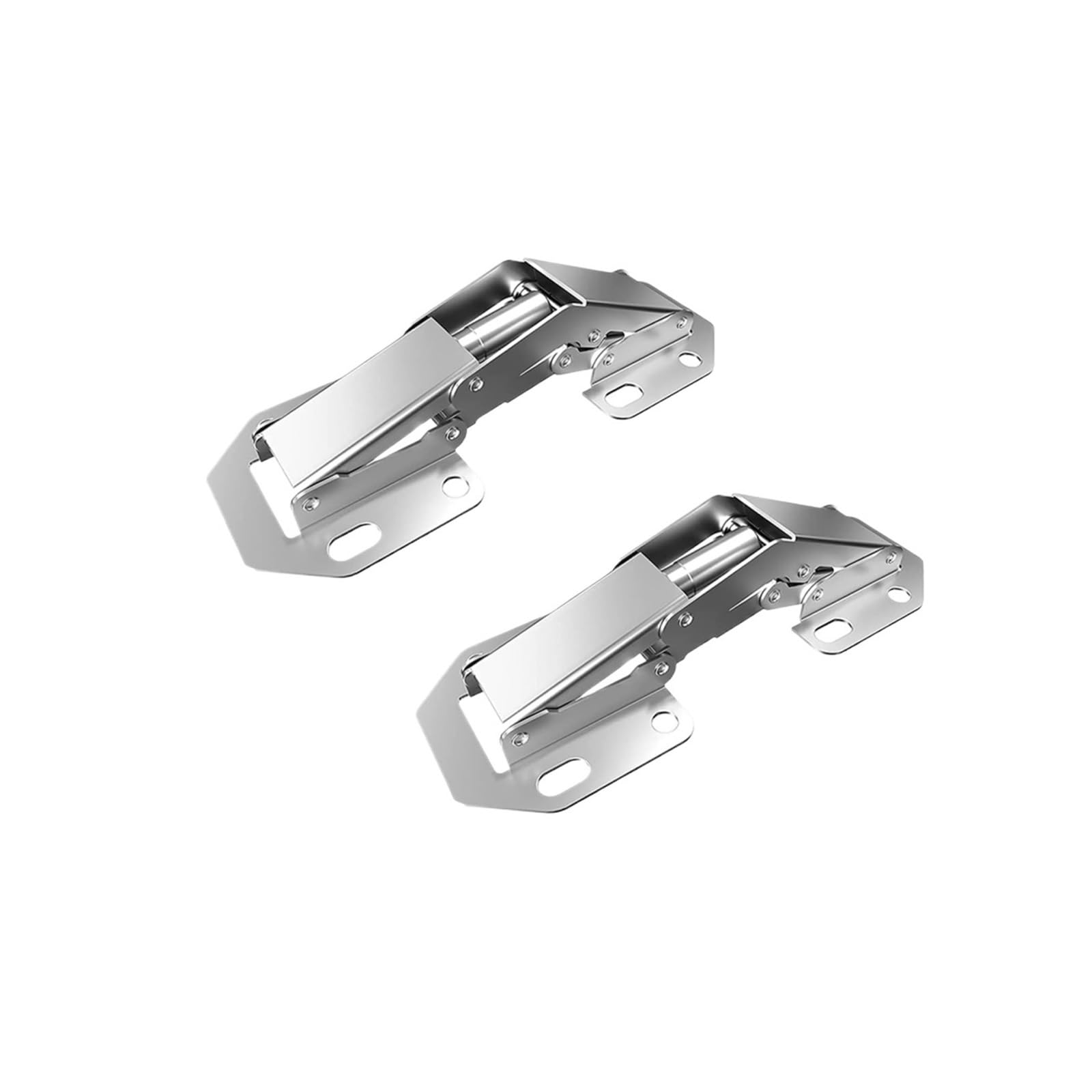 Sensumepb 2Pcs 10.5Cm(4.15Inch 2 Or 4 Pack Hidden Hinges For Frameless Cabinet Doors, Concealed Surface Mount Hardware(2Pcs 10.5Cm(4.15Inch)