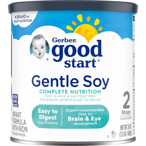 Gerber Good Start Baby Formula Powder, Gentle Soy, 24 Ounce (Pack of 4)