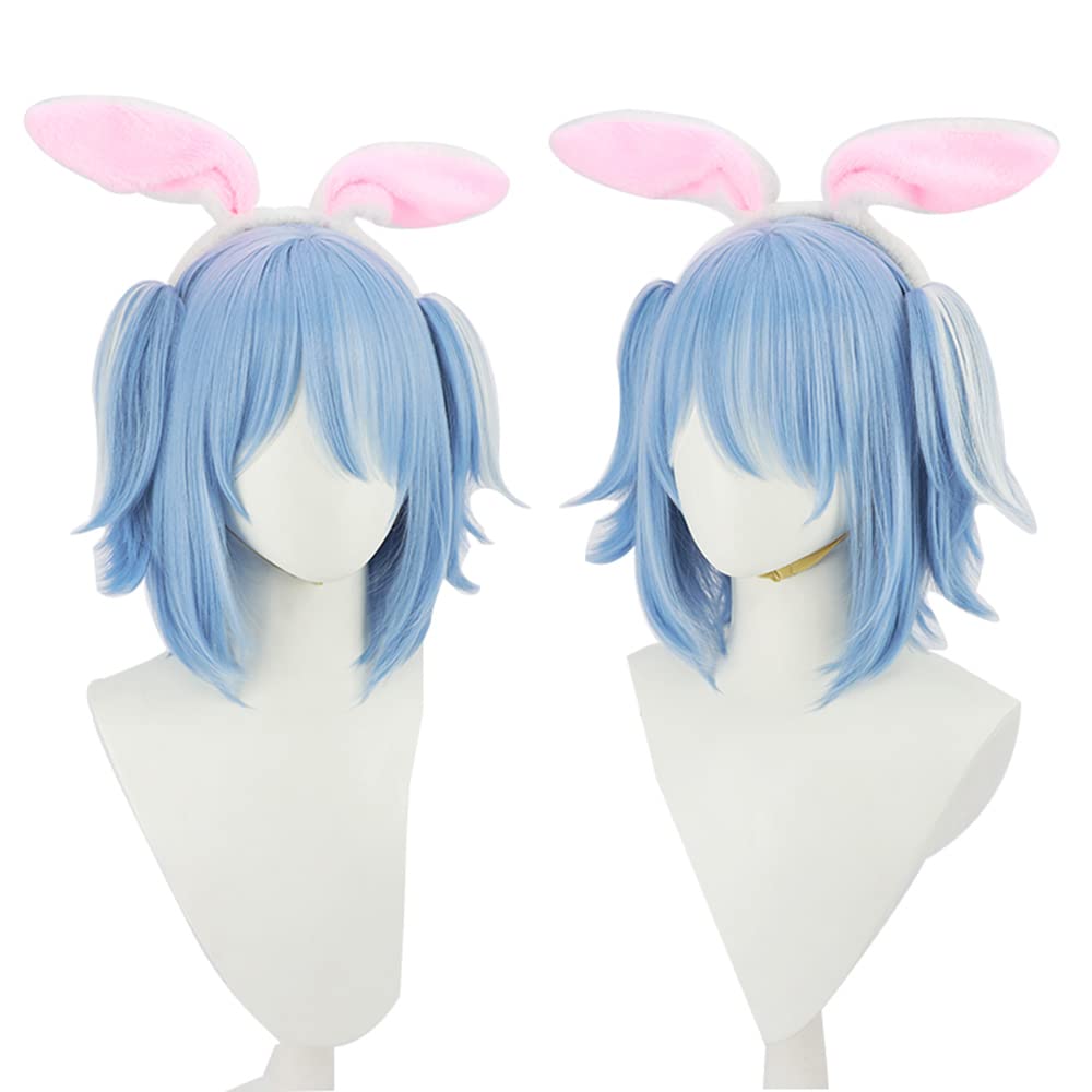 Wig Blue Wig 40cm 15inch Short custom party bangs