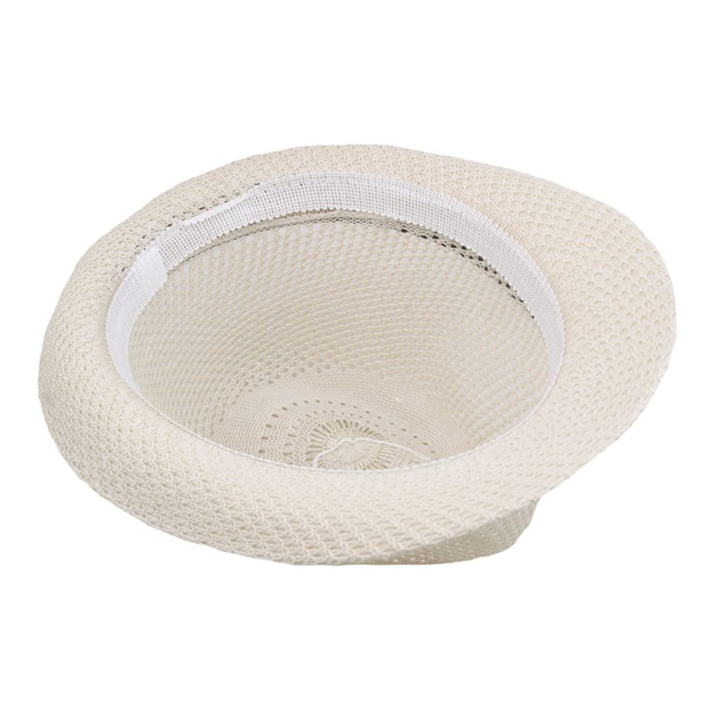 Joytrends Men Holden Packable Fedora Sun Protection Hollow Summer Hat Beige