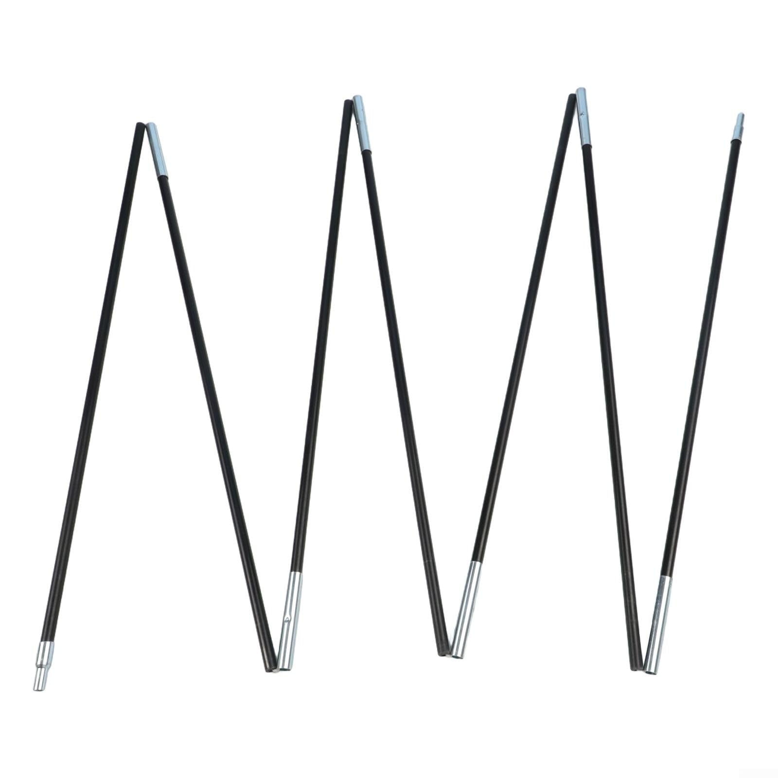 Gettimore Fibreglass Tent Pole Replacement 10.5-12.8ft, 7mm Diameter Shock Corded Repair Rod for Hiking Camping Tents 1-4 Person, Black(3.2m)