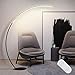 LED Arc Stehleuchte Dimmbar Bogenlampe, 25W Moderner Minimalistische Stehlampe Schwarz, Stehend Klavierlampe mit Fernbedienung, Bogenleuchte Leselampe, für Sofa/Office Wohnzimmer Schlafzimmer, H175CM