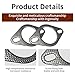 1 Pack 2 Pcs Car Exhaust Pipe Interface Gasket, Exhaust Flange,2.5