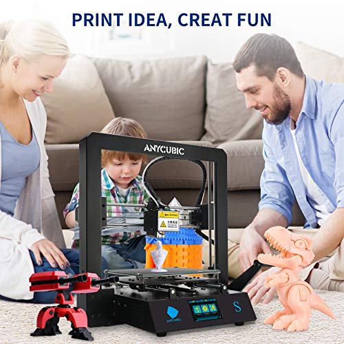 ANYCUBIC Mega S 3D Printer, FDM 3D Printer with Extruder and Suspended Filament Rack + Free Test PLA Filament, Works with TPU/PLA/ABS, 8.27''(L) x8.27''(W) x8.07''(H) Printing Size