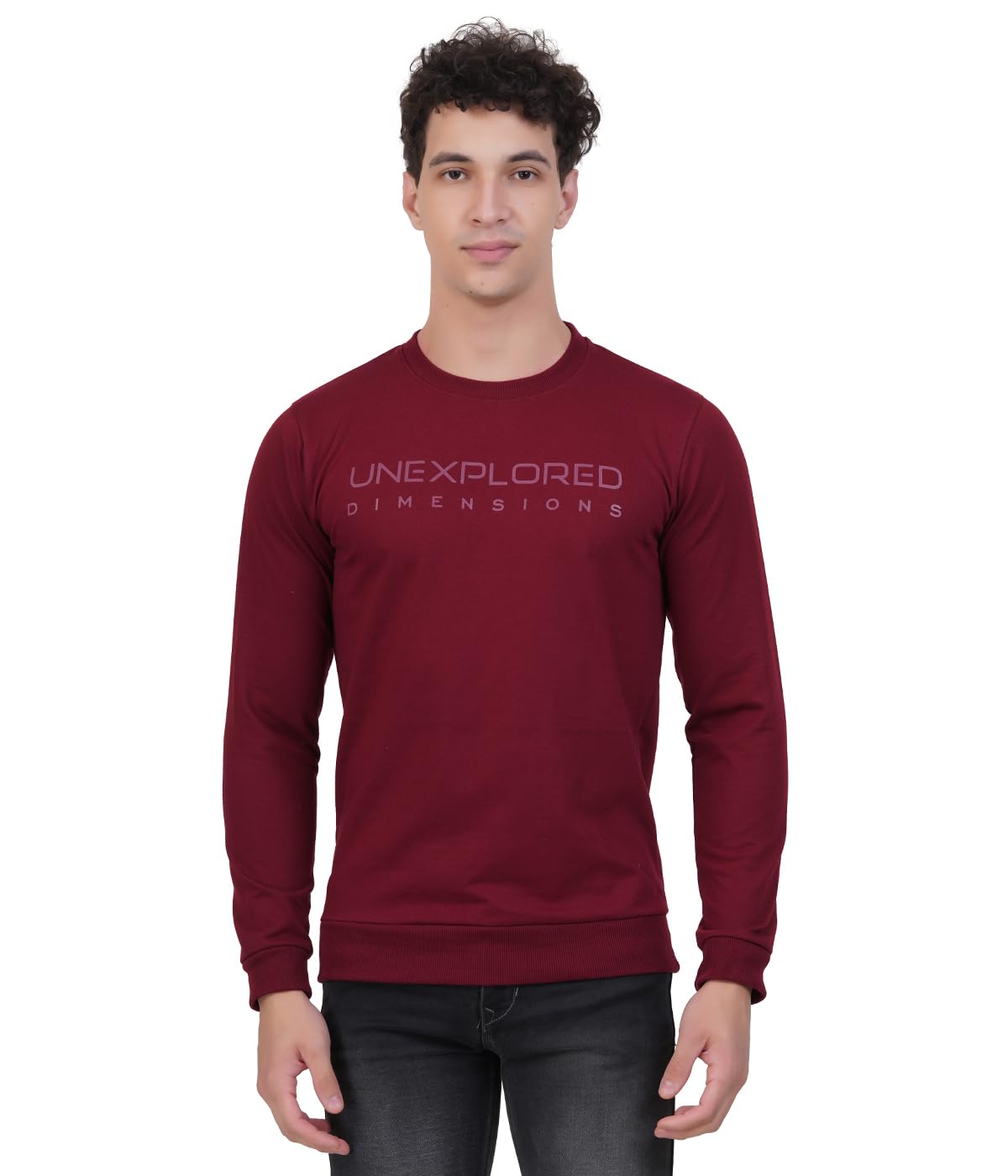 vizzy & harry Men's Casual Round Neck Sweatshirt | 240 GSM Cotton Blend | Full Sleeves Sweatshirt-picture-32