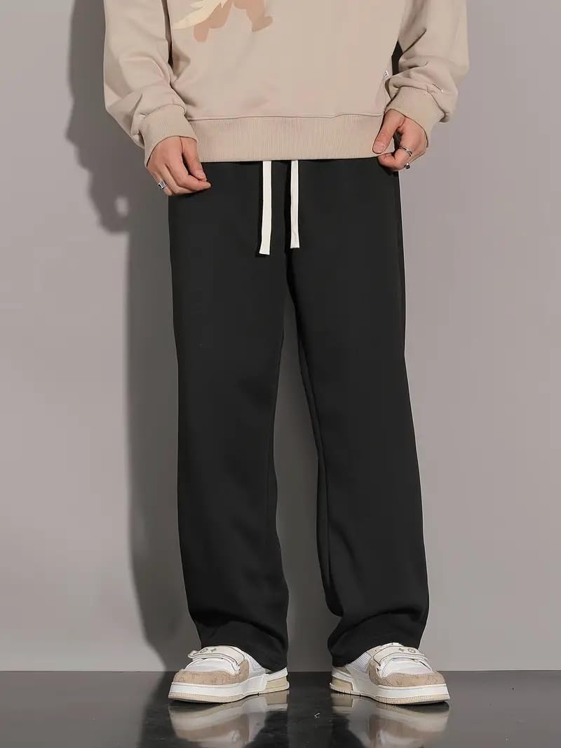 dockstreet Men's/Unisex || Open Bottom || Stretchable || Drawstring Bottom Drawstring Pure Cotton Stretchable Baggy Jogger Pants-picture-37