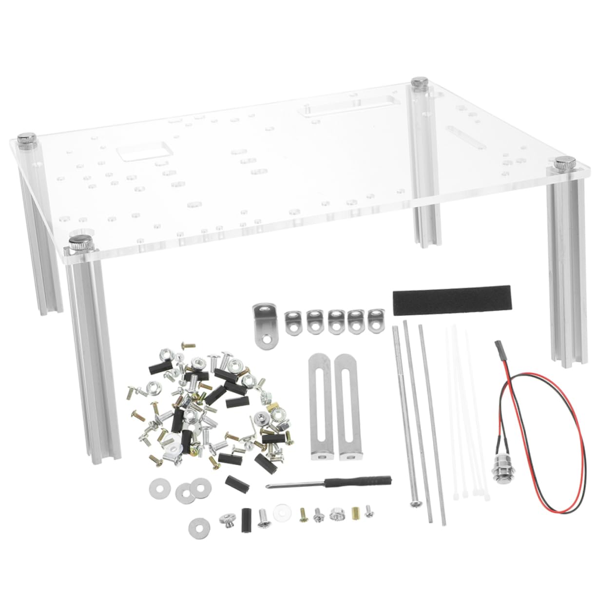 HOMSFOU Staffa per Case PC Aperto e Rack per Scheda Madre Matx, Supporto Compatto Singolo Strato per Test e Assemblaggio, Accessorio Computer Versatile per Appassionati e Tecnici