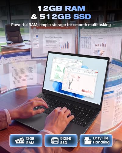 Image of jumper 17.6 inch Laptop, i3 8109U CPU, 12GB RAM 512 SSD, 100% sRGB FHD Display