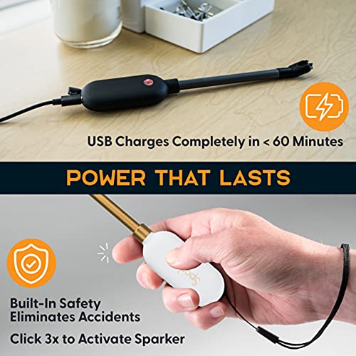 Encendedor eléctrico recargable USB para velas negro miniatura 5