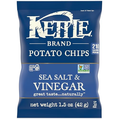 Kettle Brand Potato Chips Sea Salt & Vinegar, 1.5 Oz