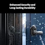 Aqara Smart Lock U300, Fingerprint Keyless Entry Door Lock with Handle, Matter Over Thread with Apple Home Keys, Touchscreen Keypad, Smart Lever Lock Supports Apple Home, Alexa, Google, IFTTT, Black - Image 5