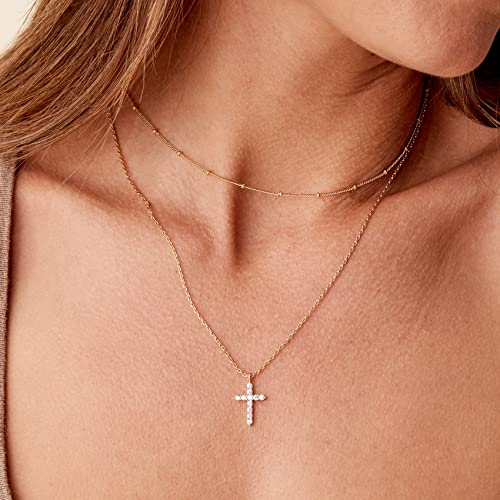 PAVOI 14K Gold Plated Layering Necklaces | Stylish Minimalist Design Pendant Necklaces | Butterfly, Heart, Lock, Evil Eye, Coin, Lightning Bolt, Circle, Cross Pendants for Women2