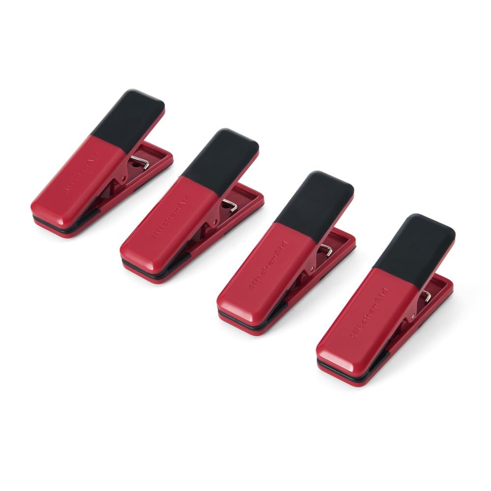 KitchenAid 4-częściowy zestaw małych spinaczy kuchennych - Empire Red