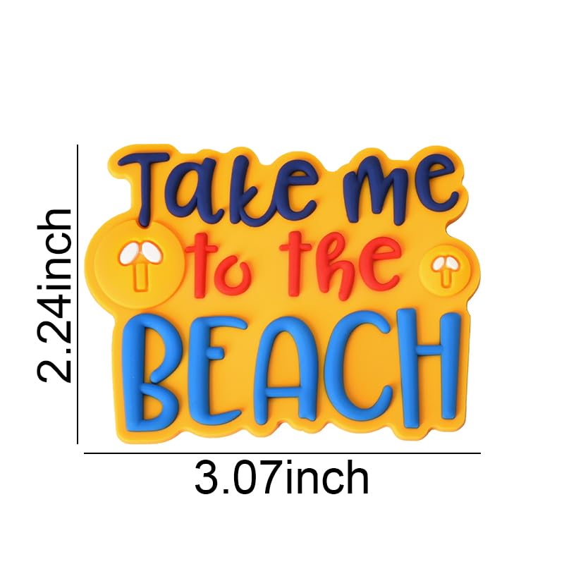 Sdopbinbin Bogg Bag Accessories for Women Female Bogg Bag Charms for Teen Girls Beach Bag Accessories for Adults Teens Bogg Accessories for PVC Charms Take Me to The Beach Bogg Bag Charm